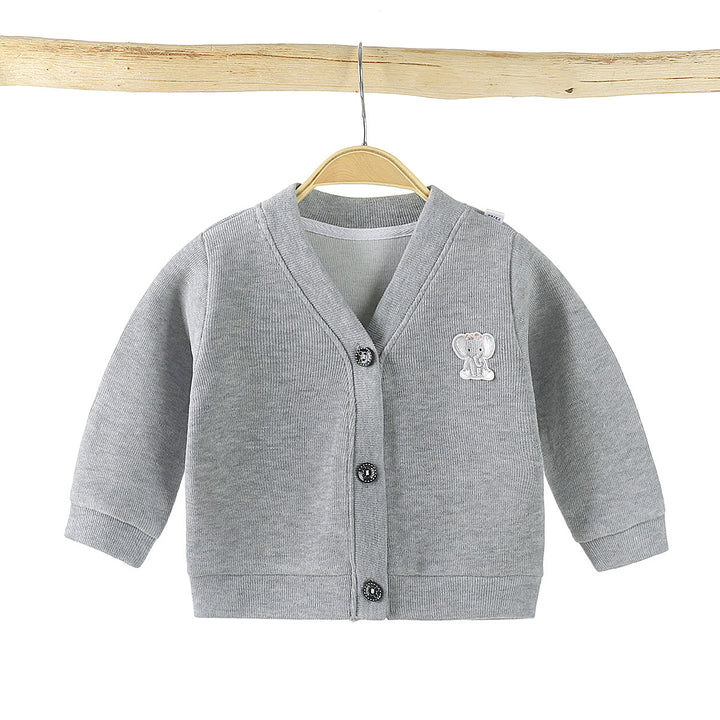 Drune | Lila Knopf Rüsch Patchwork Baumwolle Strick Kinder Mäntel