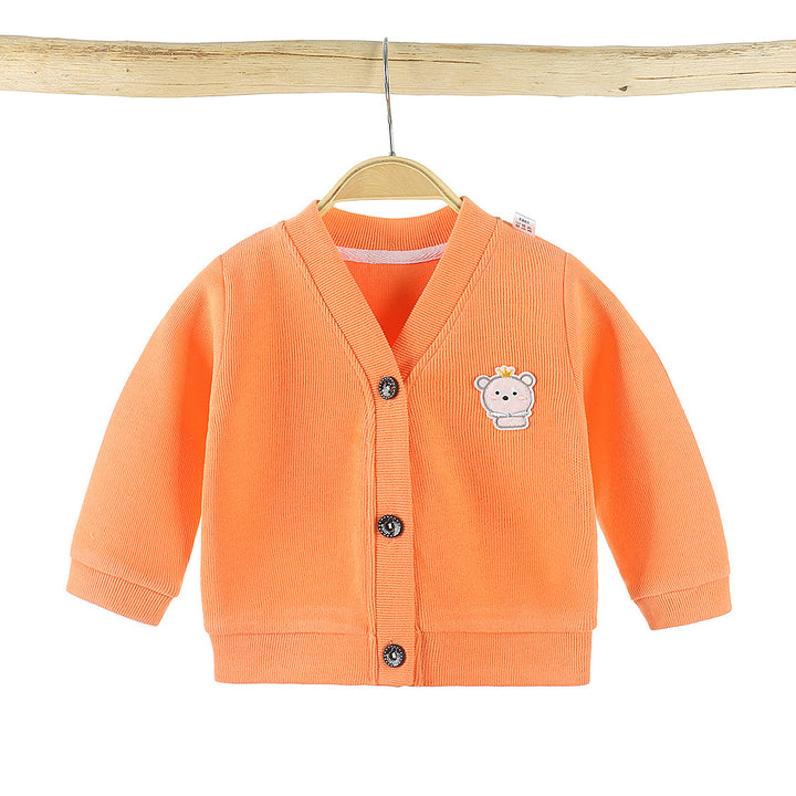 Drune | Lila Knopf Rüsch Patchwork Baumwolle Strick Kinder Mäntel