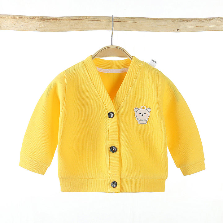 Drune | Lila Knopf Rüsch Patchwork Baumwolle Strick Kinder Mäntel