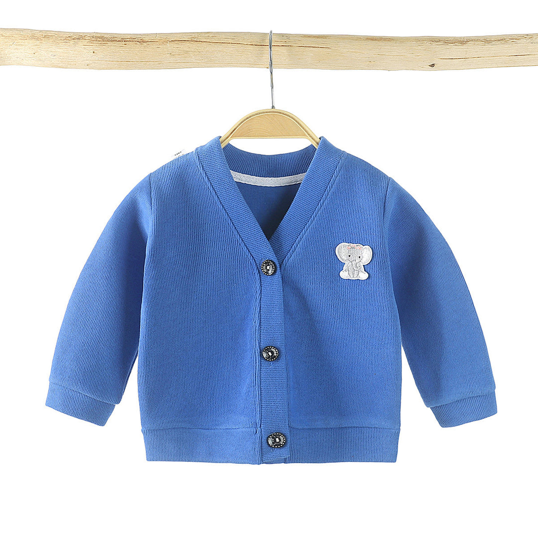Drune | Lila Knopf Rüsch Patchwork Baumwolle Strick Kinder Mäntel