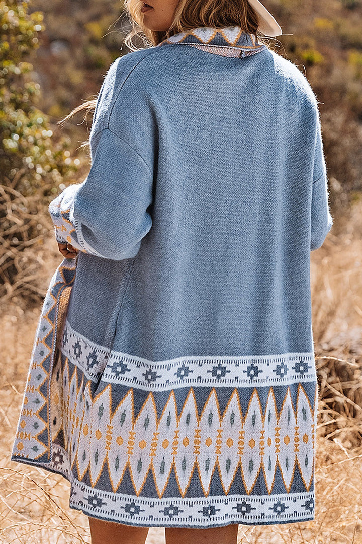Drune | Lässiger Street Colorblock Pocket Weben Kontrast Cardigan Kragen Oberbekleidung