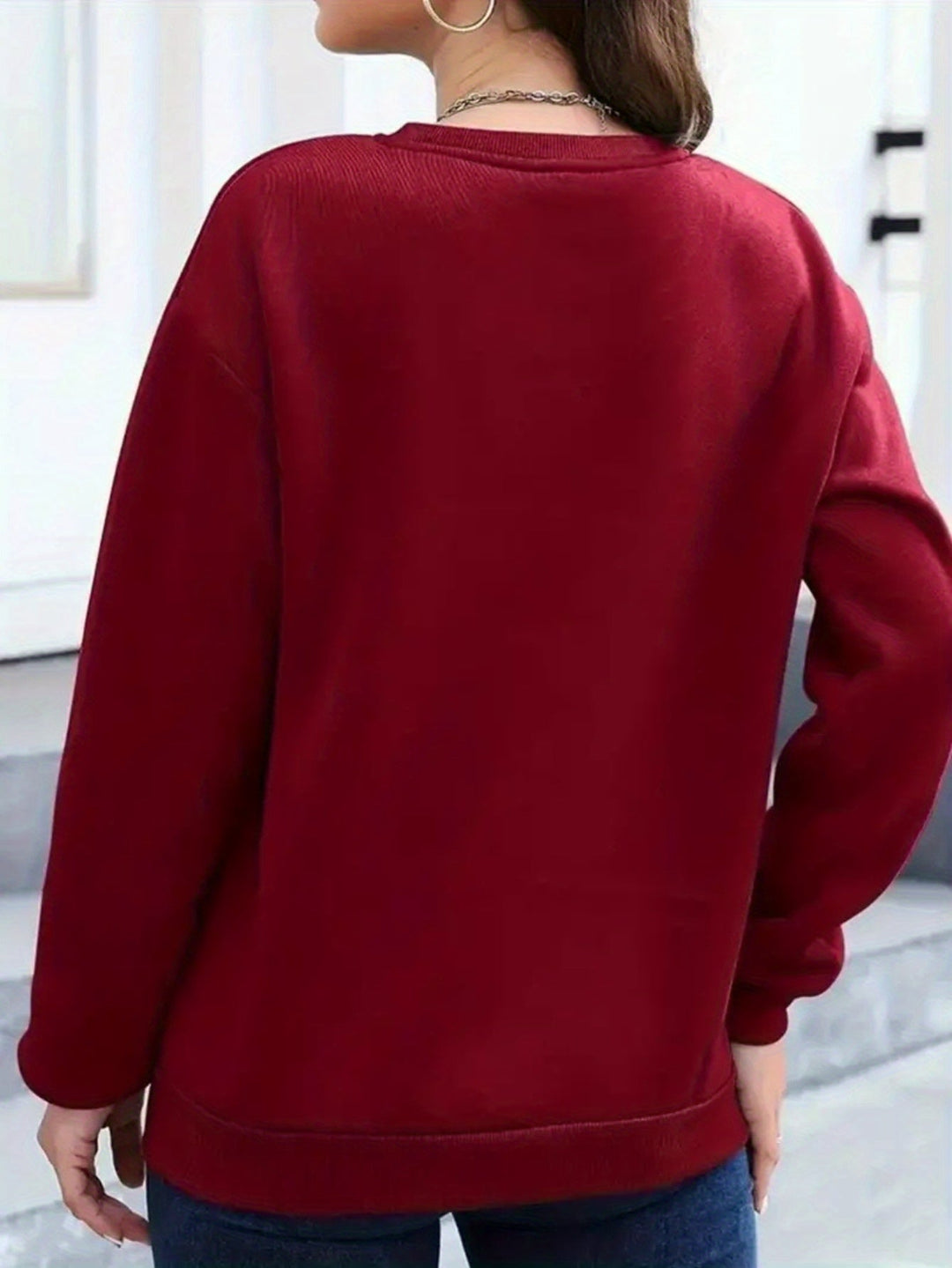 Drune | Jul Sweatshirt mit Print Baumwolle Goldener Weihnachtsbaum Design