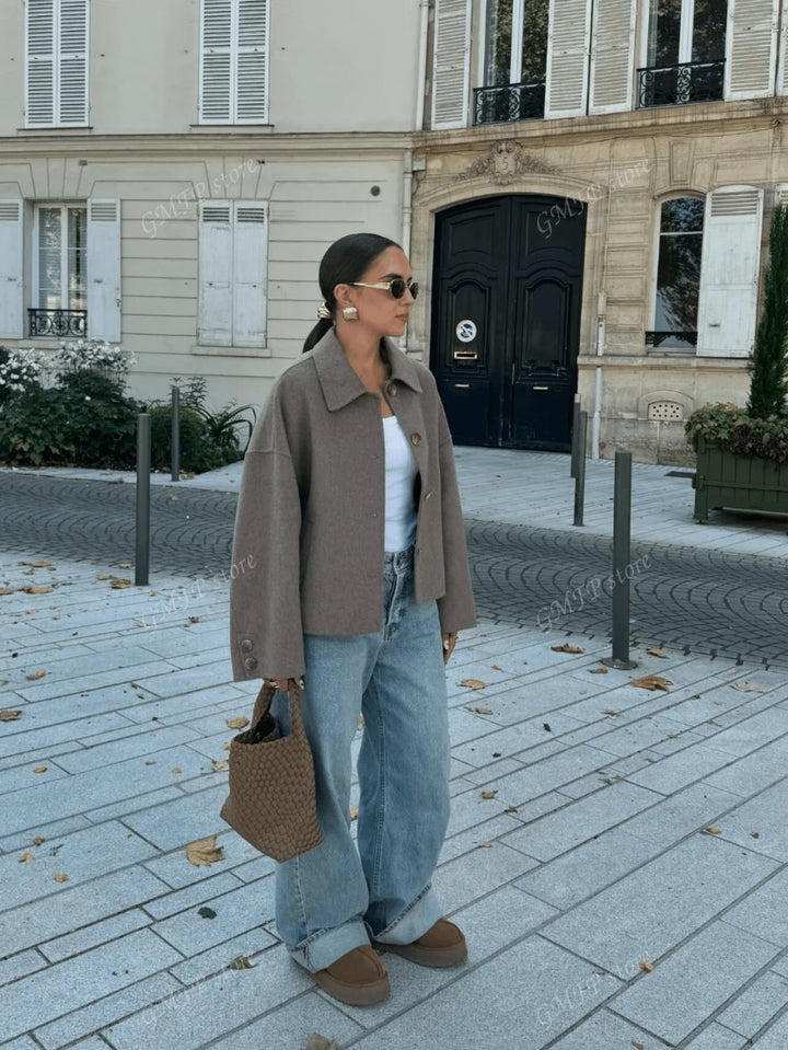 Drune | Wolljacke mit Knopfleiste Zeitlos, Parisian & Herbstready