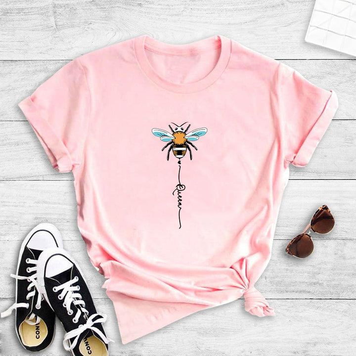 Damen T-Shirt mit kreativem Bienenmotiv Drune