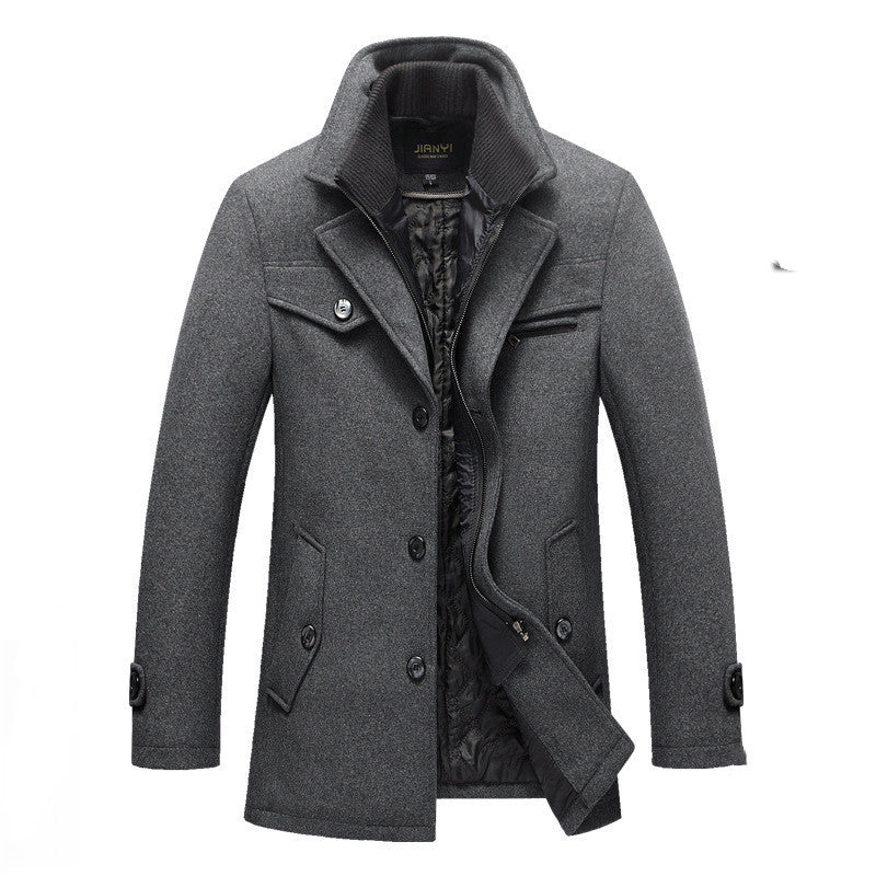 Drune | Warmer knielanger Trenchcoat für Männer
