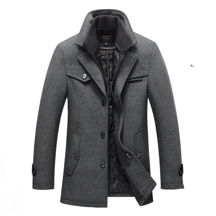 Drune | Warmer knielanger Trenchcoat für Männer
