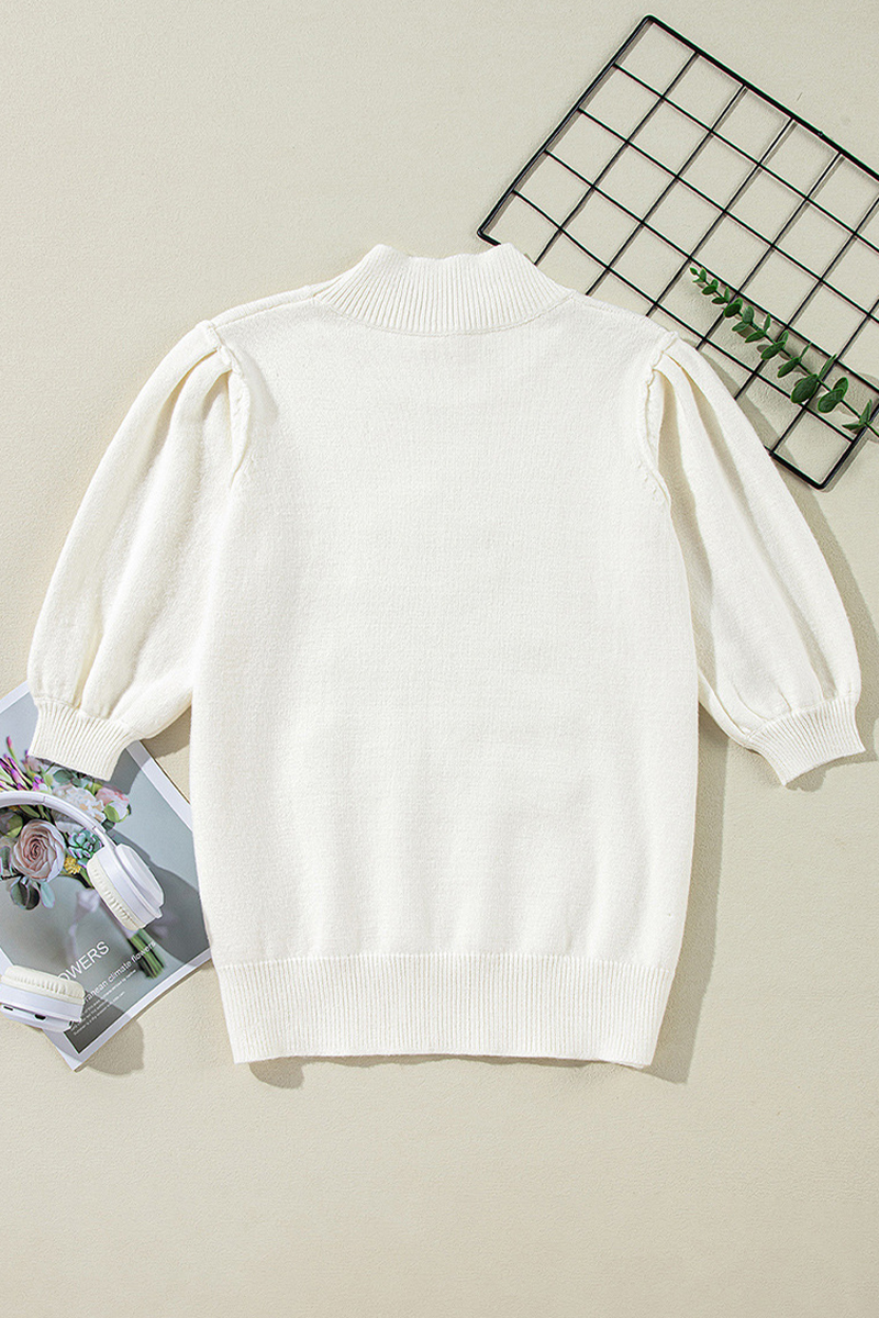 Drune | Lässiger Weihnachtsbaum Pailletten Patchwork Halber Turtleneck Pullover