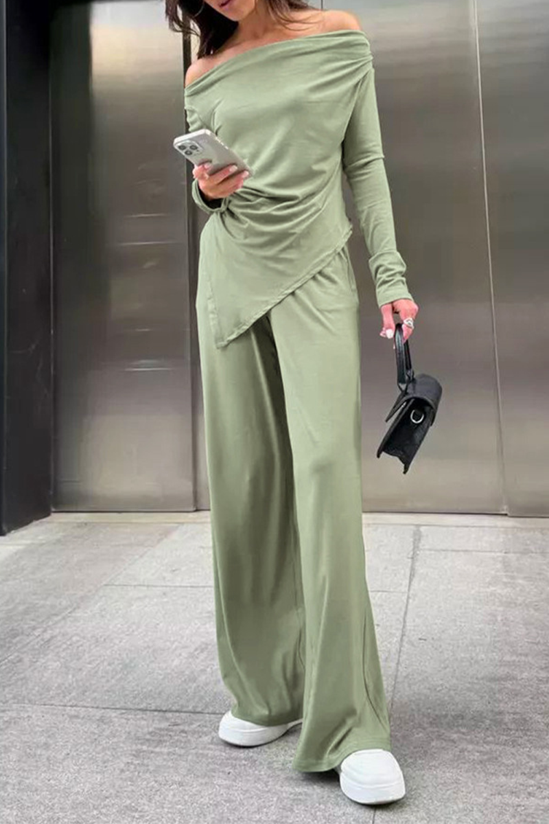 Drune | Stilvolle Herbst Streetwear Off-Shoulder Zweiteilig Set Für Frauen