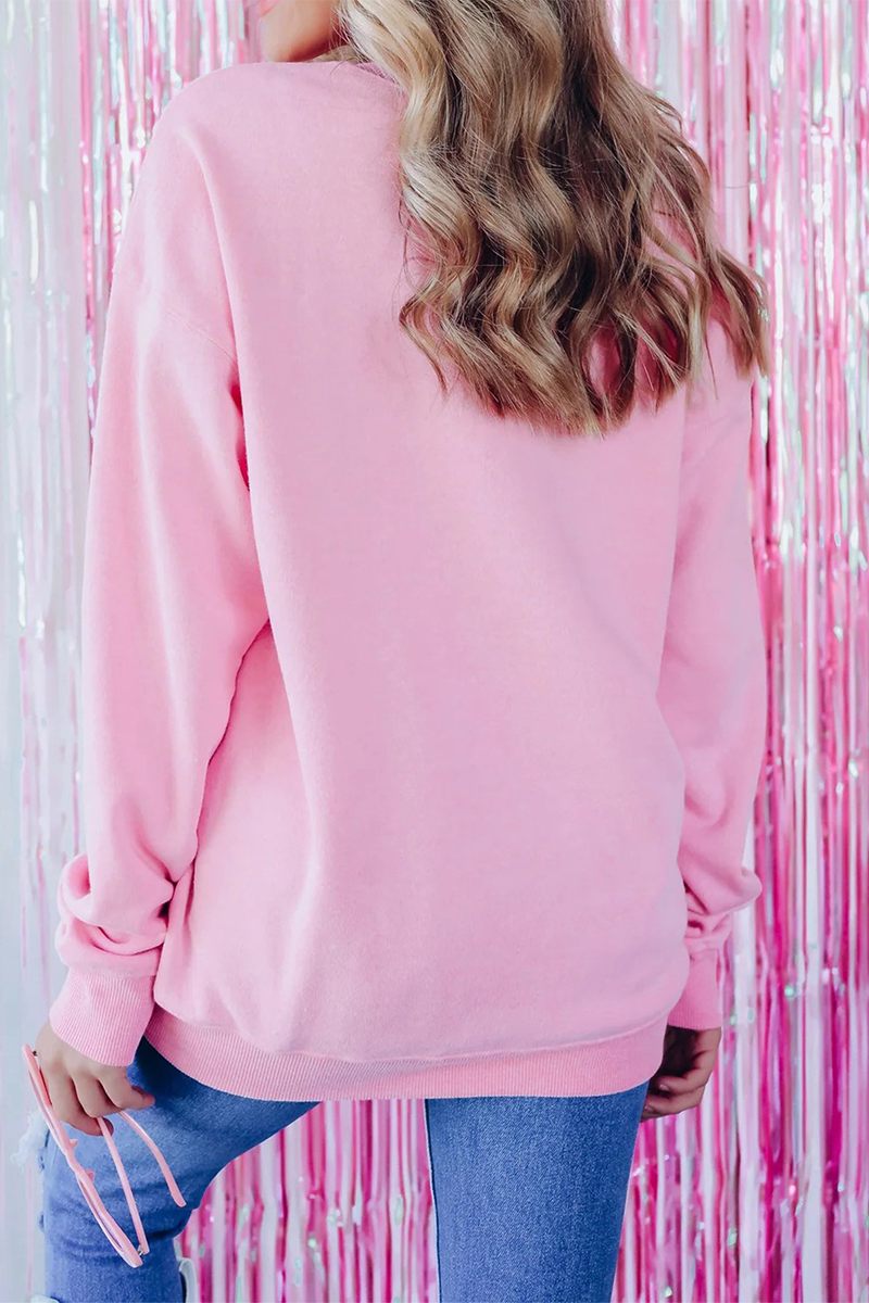 Drune | Lässiger Weihnachtbaum bestickte Pailletten Rundhalsausschnitt Sweatshirt