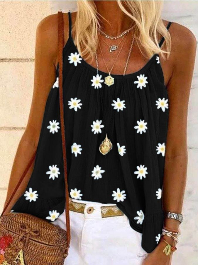 Damen Luftiges Sommeroberteil mit floralem Design Drune