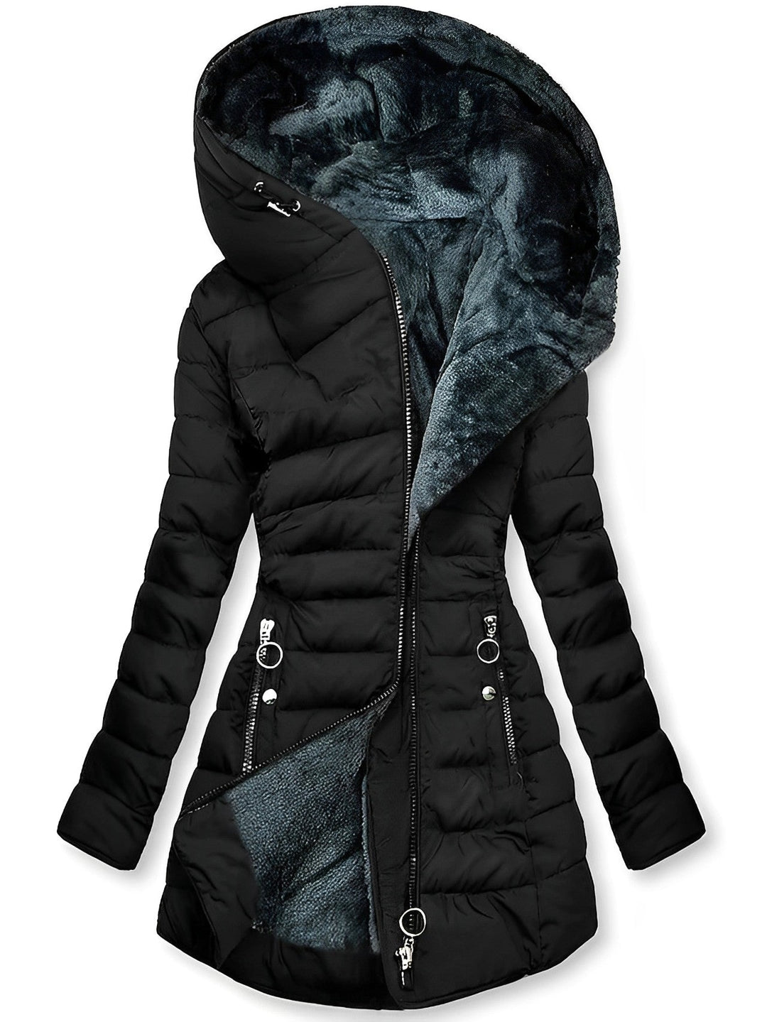 Drune | Warme Plüschjacke Mit Reißverschluss