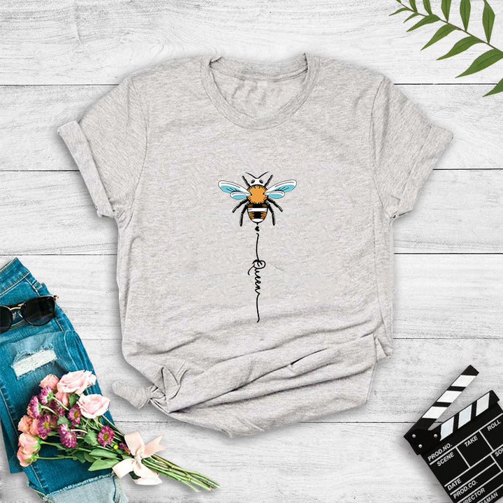 Damen T-Shirt mit kreativem Bienenmotiv Drune