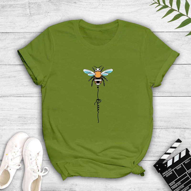 Damen T-Shirt mit kreativem Bienenmotiv Drune