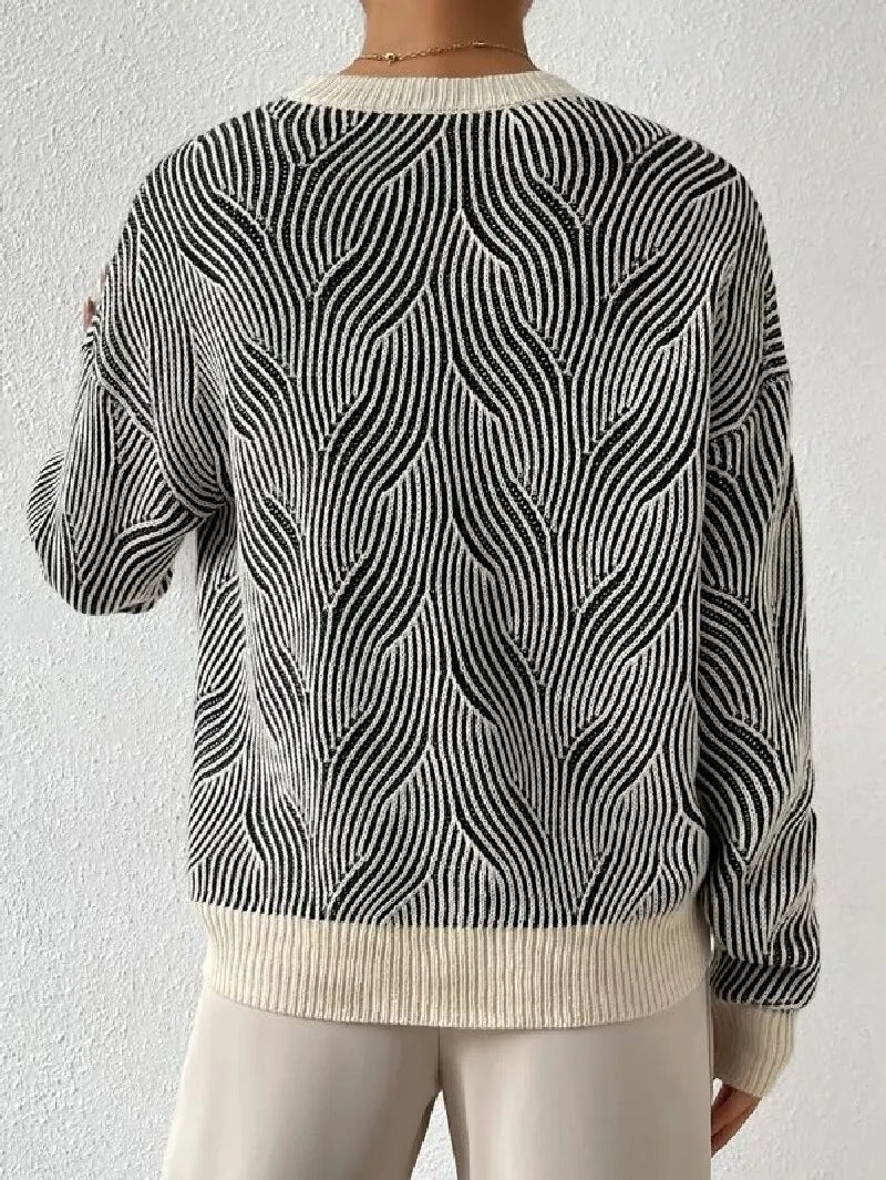 Drune | Relaxed sweater with abstract pattern