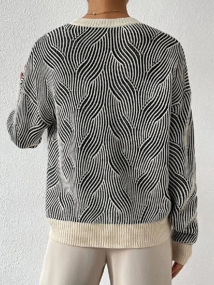Drune | Relaxed sweater with abstract pattern