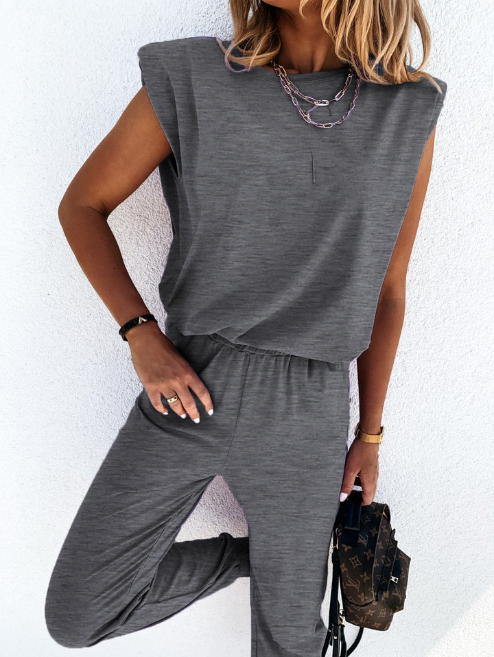 Damen lässiger Jumpsuit mit weichem, elastischem Material und modischem Cut Drune