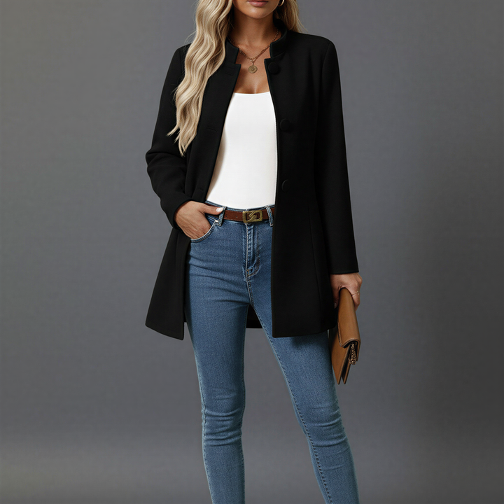 Drune | Damen Knopf-down A-Linie Mantel