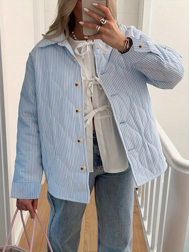 Drune | Inspirierte Button up Zwischenjacke Damen Wasserabweisend und Stilvoll Trendige Herbstmode
