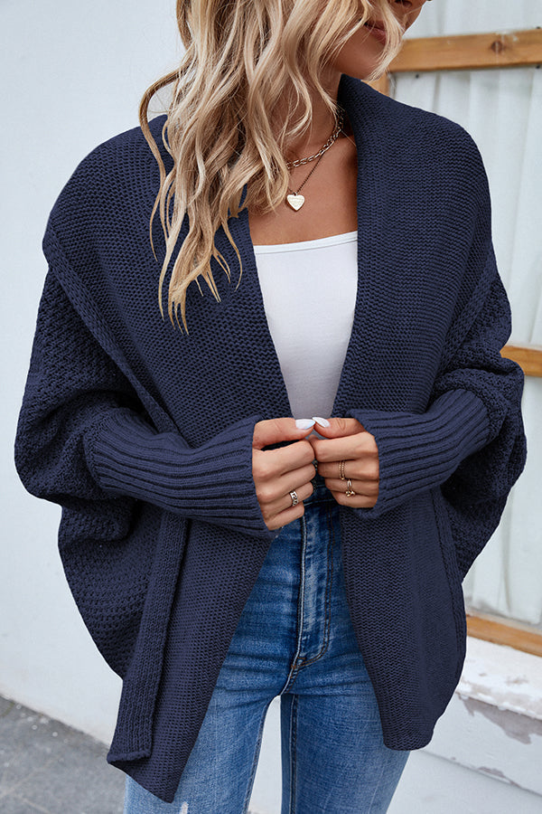 Drune | Eleganter Herbst Strickcardigan mit Dolmanärmeln für Frauen