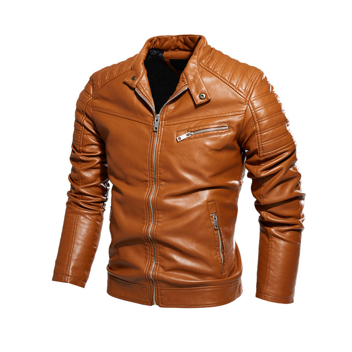 Herren Kunstlederjacke im stylishen Design mit robusten Details Drune