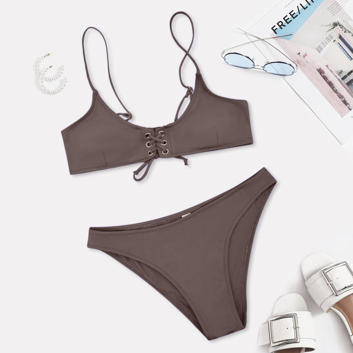 Damen Bikini mit raffiniertem Schnür-Design Drune