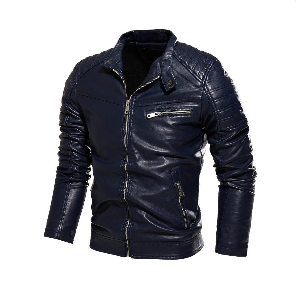 Herren Kunstlederjacke im stylishen Design mit robusten Details Drune