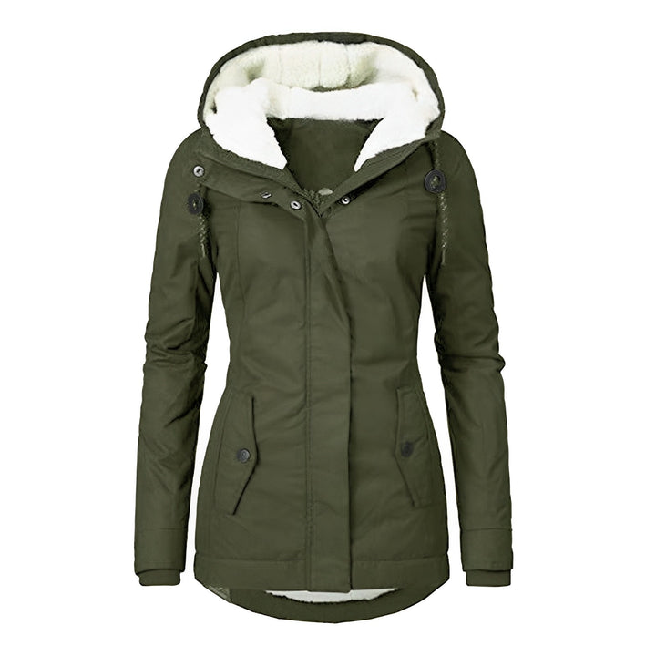 Drune | Warmer Plissierte Jacke mit Kapuze für Frauen