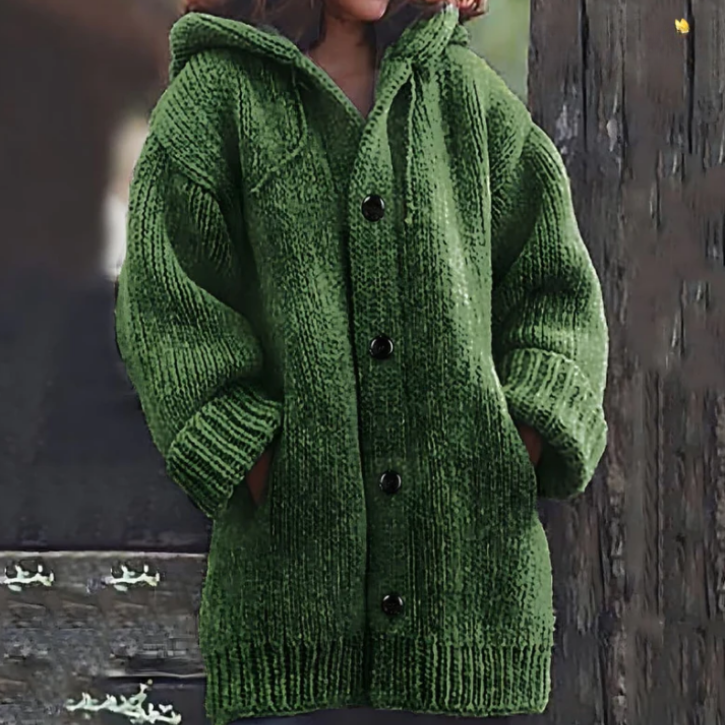 Drune | Lange Jacke mit Kapuze