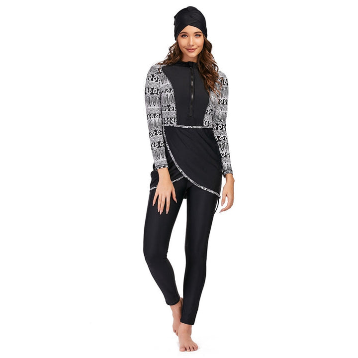 Drune | 3 Teile Set Halal Bademode Badeanzug Burkini Badeoutfit