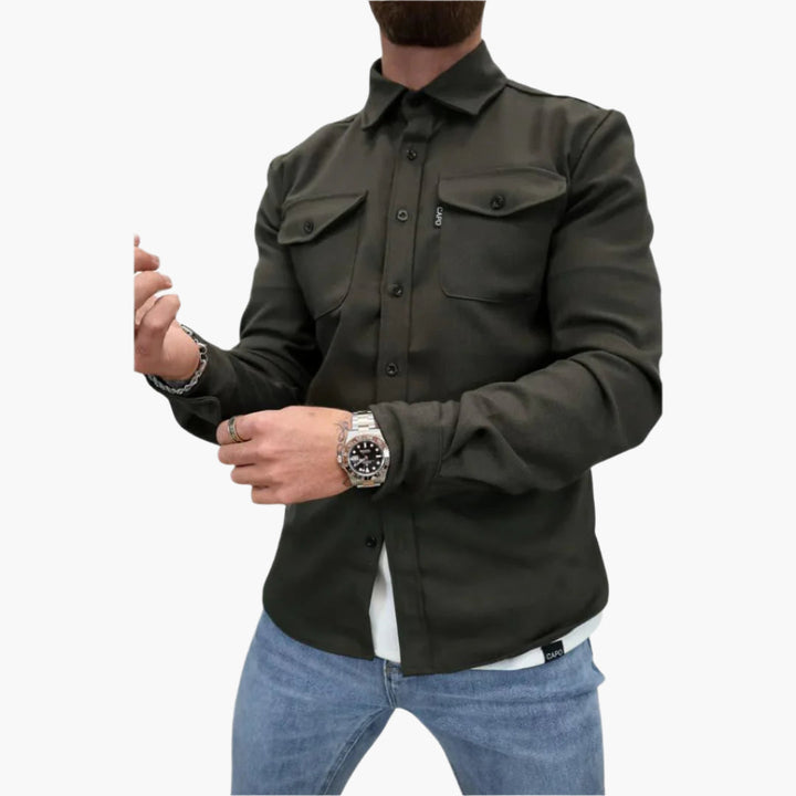 Drune | Overshirt Jacke - Modernes Button-Through Hemdjacke für Freizeit und Business