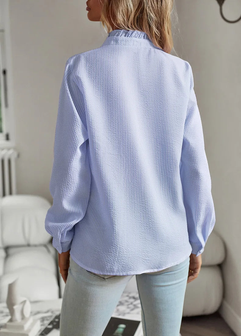 Drune | Bluse mit Rüschendetails Leicht und Stilvoll Femininer Touch