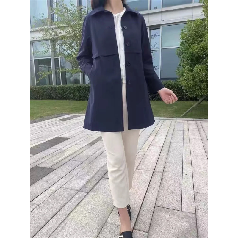 Drune | Klassischer Trenchcoat Damen, Einfach Gebunden, Taillierter Damenmantel