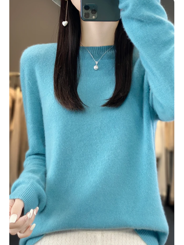 Drune | Pullover Damen Runder Ausschnitt Weicher und Eleganter Strickpullover