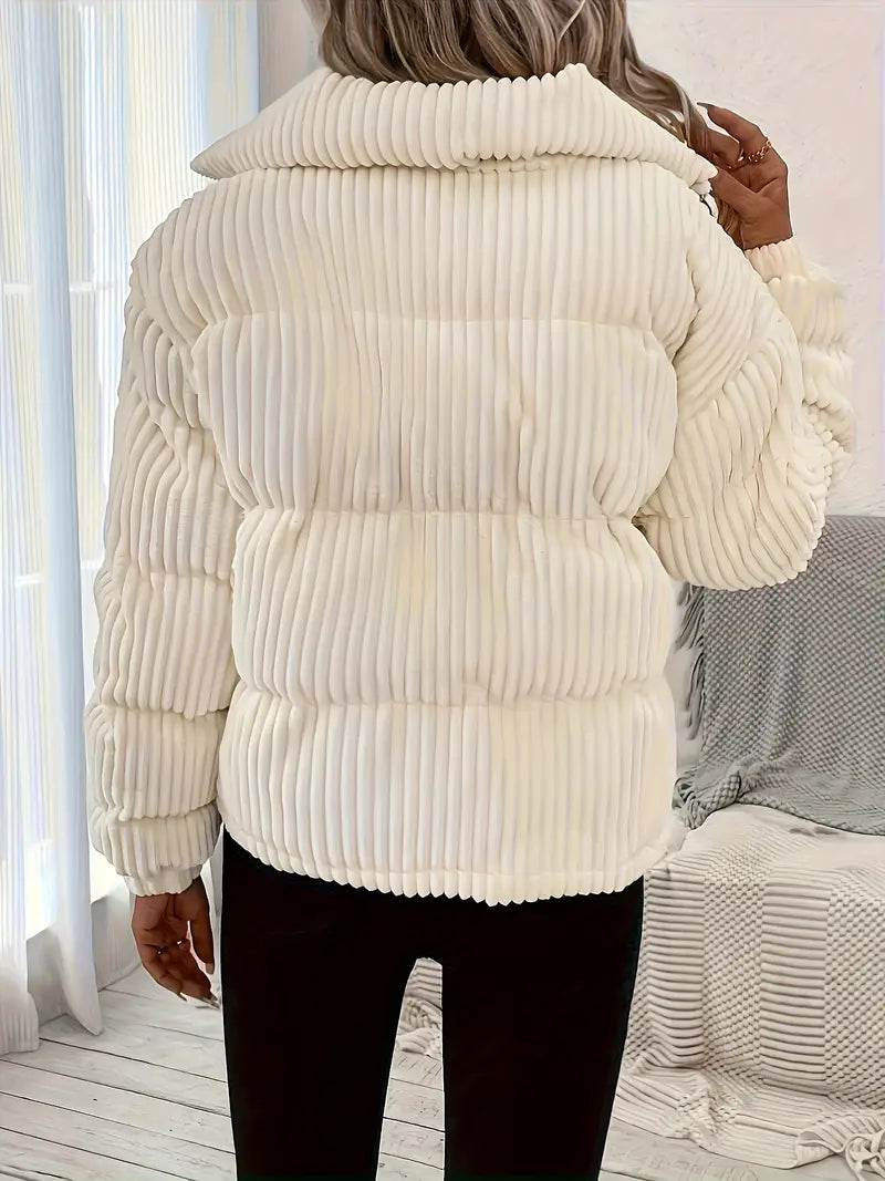 Drune | Gerippte Pufferjacke mit Reißverschluss