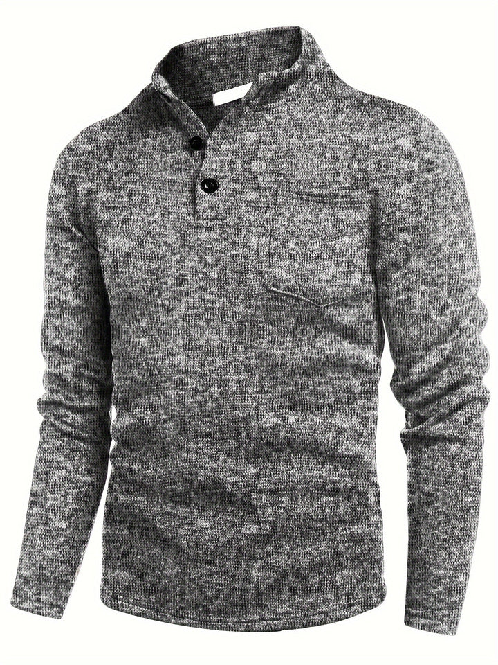 Drune | Lässiger Pullover mit Knopfdetails Baumwollmischung Komfort und Stil
