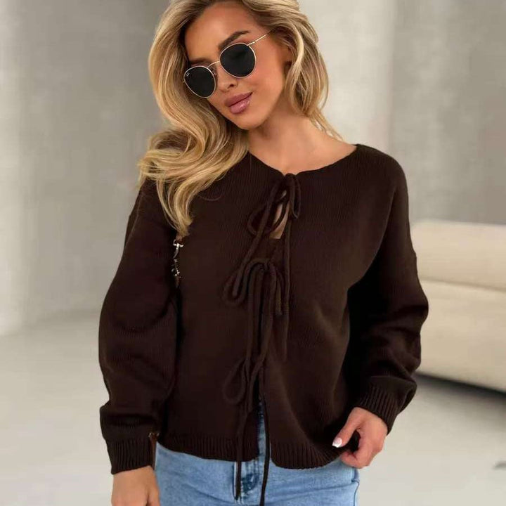 Drune | Stylish short cardigan with lacing