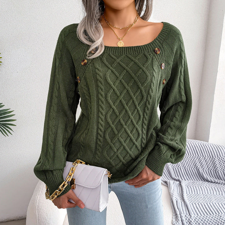 Drune | Pullover mit quadratischem Halsausschnitt zum Stricken
