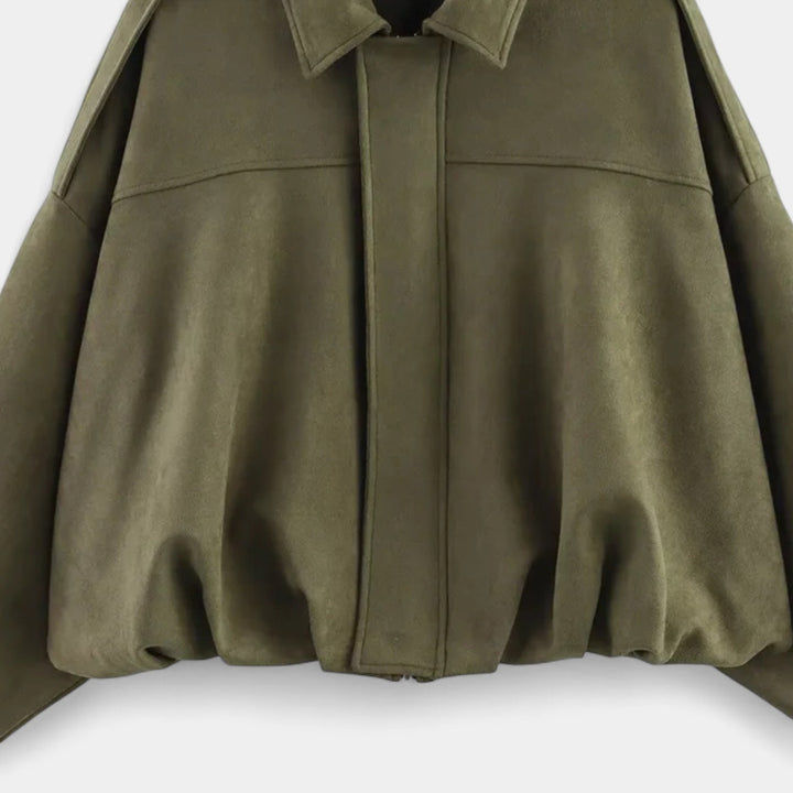 Drune | Modehaus - Damenjacke im Militärstil aus Wildlederimitat