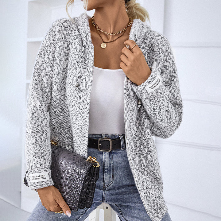 Drune | Gestrickter Strickjacke mit Kapuze