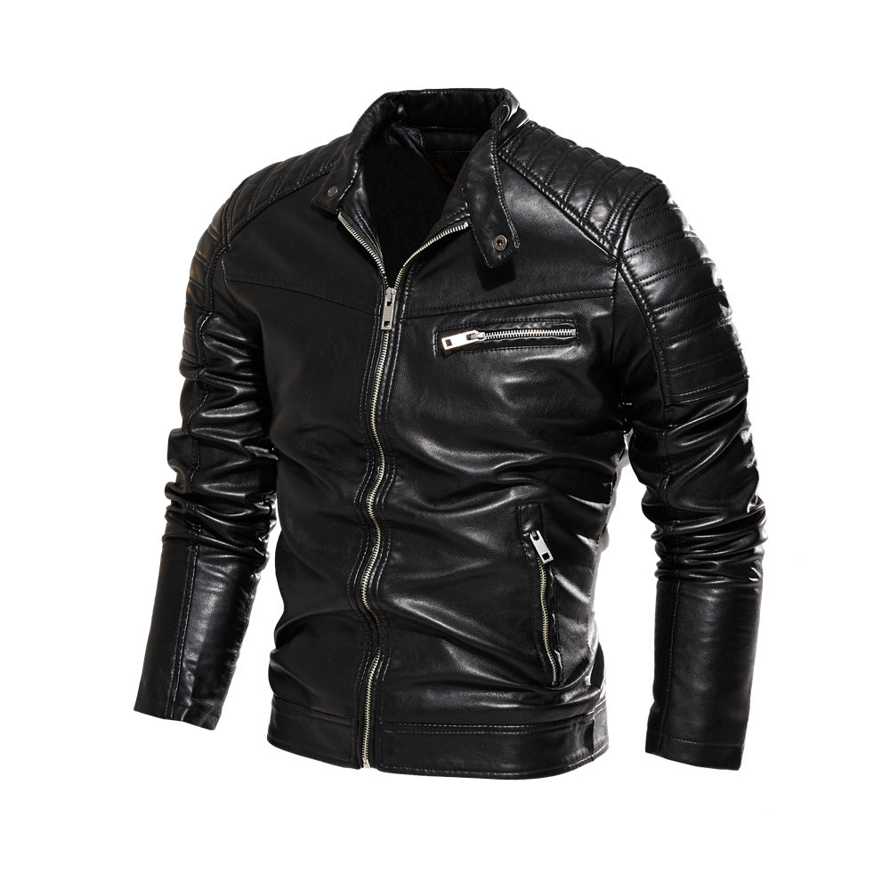 Herren Kunstlederjacke im stylishen Design mit robusten Details Drune