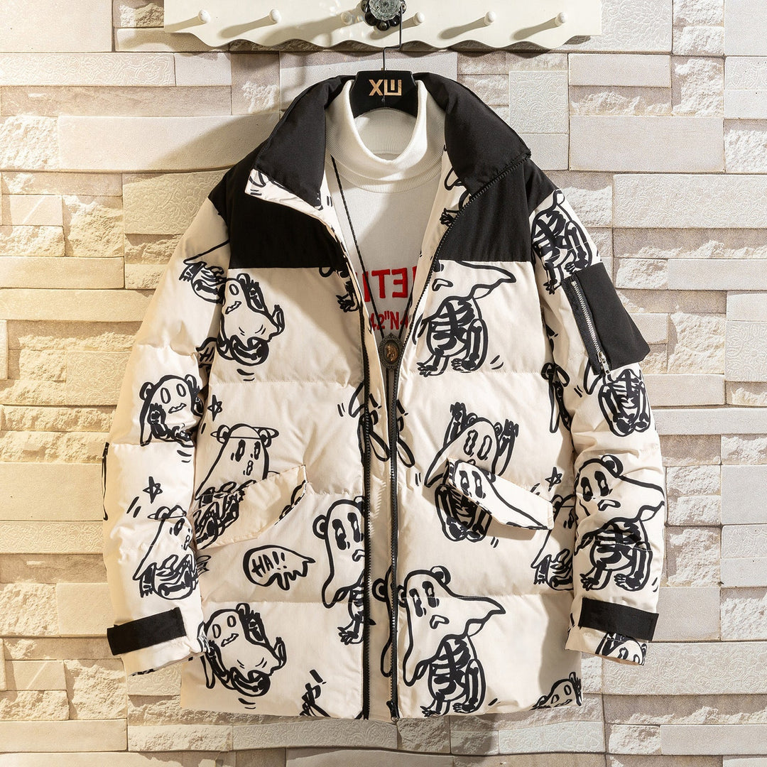 Drune | Bedruckte wattierte Jacke