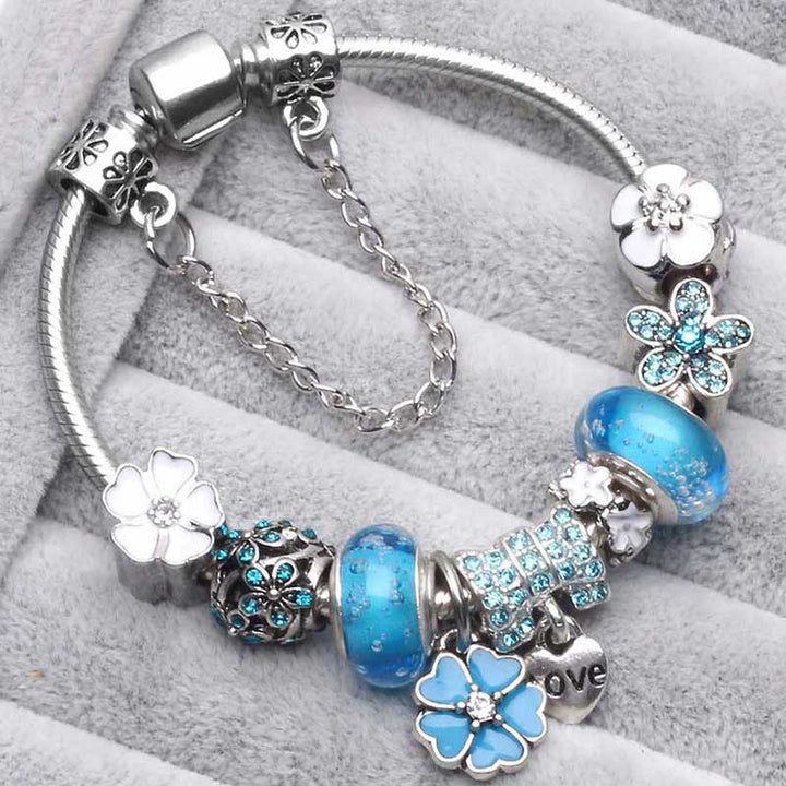 DrunePfirsichblüten Charme Armband