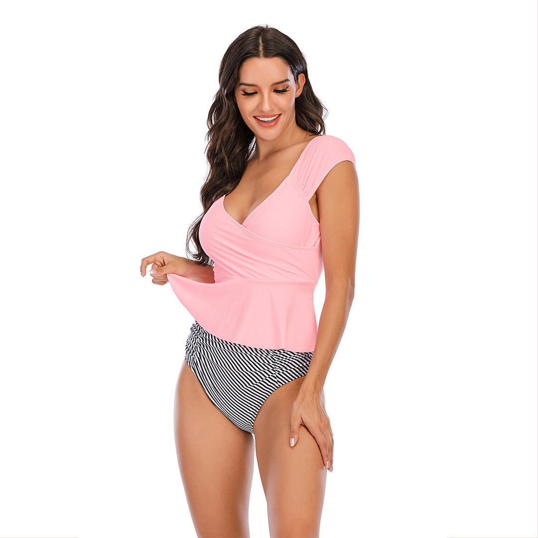 Damen Wickel-Bikini mit modischen Rüschendetails Drune