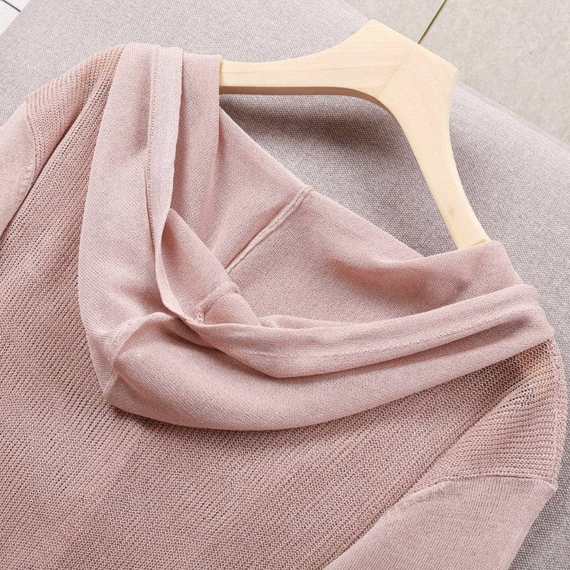 Damen Strickjacke mit Kapuze und eleganten Holzknöpfen Drune