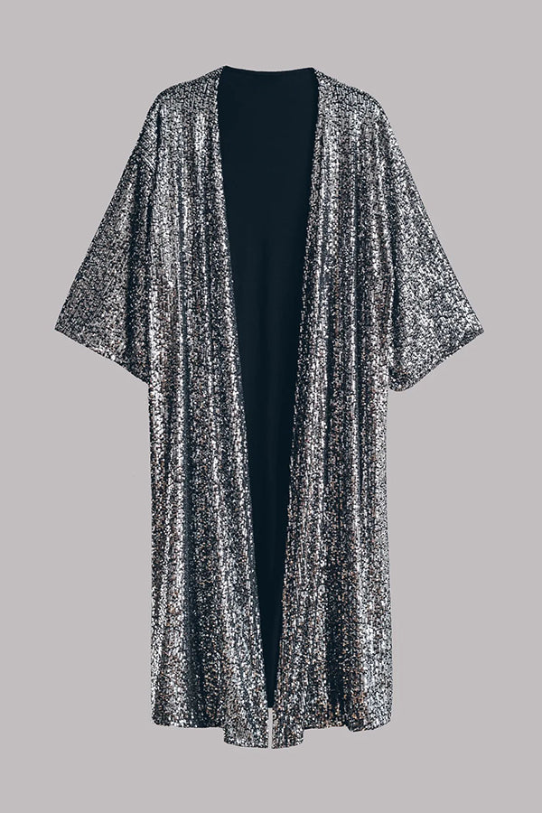Drune | Disco Glamour Pailletten Glockenärmel Kimono