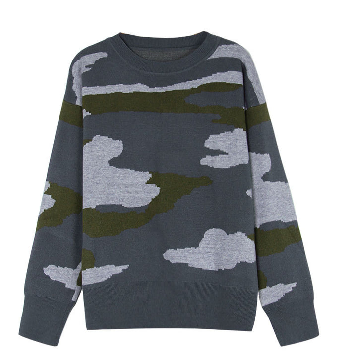 Damen modischer Camouflage Pullover Drune