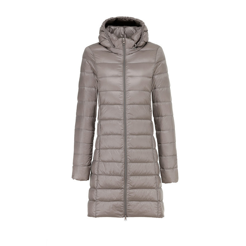 Drune | Lange Damen Daunenjacke Mit Abnehmbarem Kapuzen