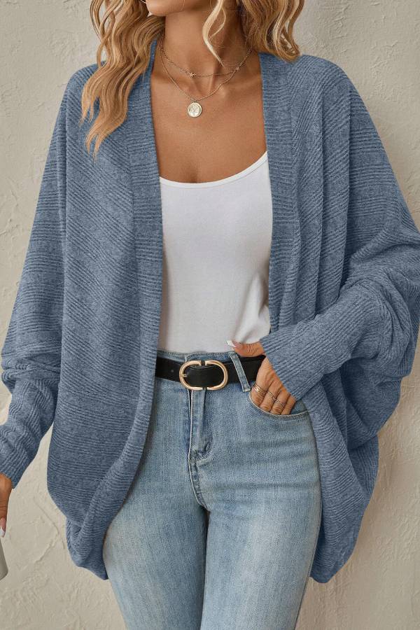 Drune | Bat Ärmel Cardigan Lockere Gestrickte Jacke