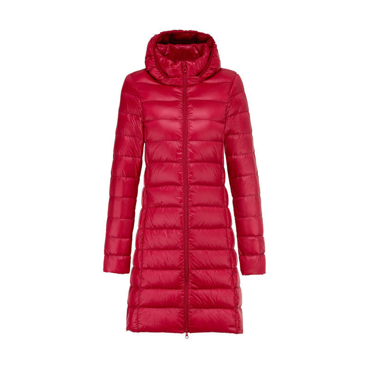 Drune | Lange Damen Daunenjacke Mit Abnehmbarem Kapuzen