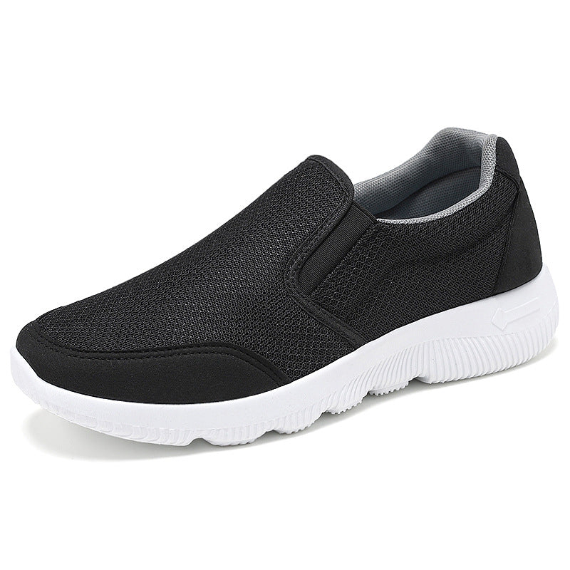 Herren nan atmungsaktiver Slip-On Freizeitschuh mit dehnbarem Einstieg, gestricktem Mesh-Obermaterial und stoßdämpfender EVA-Sohle Drune